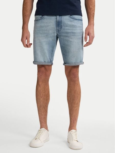 Petrol Industries Szorty jeansowe M-1050-SHO002 Niebieski Regular Fit. Niebieskie szorty męskie Petrol Industries, bez wzorów, z bawełny. Za 209.99 zł.