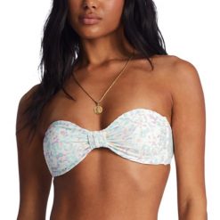 Góra od stroju kąpielowego Billabong Sweet Oasis Tanlines Bandeau. Białe bikini Billabong, xl, bez wzorów. Za 98.99 zł.