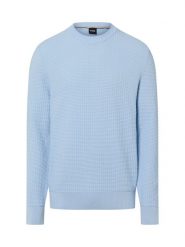 BOSS Sweter - H-Imberto Mężczyźni Bawełna niebieski, XXXL. Niebieskie swetry męskie Boss, m, bez wzorów, z bawełny, bez kołnierzyka, bez ramiączek. Za 379.95 zł.