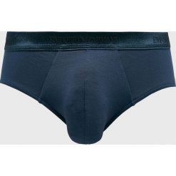 Emporio Armani - Slipy. Niebieskie slipki męskie Emporio Armani, m, bez wzorów, z bawełny. W wyprzedaży za 79.90 zł.