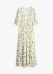 Sukienka maxi z lejącej wiskozy. Brązowe sukienki damskie bonprix, bez wzorów, z wiskozy, bez kołnierzyka, bez ramiączek, maxi. Za 219.99 zł.