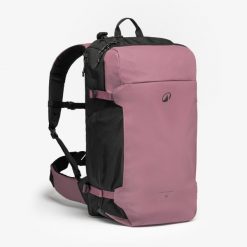 Plecak trekkingowy Forclaz Travel 500 30 litrów Organizer. Fioletowe plecaki męskie QUECHUA, bez wzorów, z materiału. Za 249.99 zł.