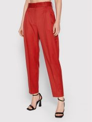 Fabiana Filippi Chinosy PAD272W355 Czerwony Regular Fit. Czerwone spodnie materiałowe damskie Fabiana Filippi, bez wzorów, z wełny. Za 2,119.00 zł.