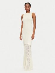 Marciano Guess Sukienka dzianinowa 5GGK44 5869Z Écru Regular Fit. Sukienki damskie Marciano Guess, z aplikacjami, z dzianiny, bez kołnierzyka, bez ramiączek. Za 639.99 zł.