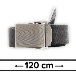Pasek Materiałowy, Militarny Grafitowy, Solidny, 120 cm, Klamra Zamykana Manualnie -Pako Jeans. Szare paski męskie Pako Jeans, z jeansu, klasyczne. Za 49.00 zł.