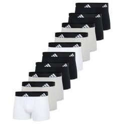Bokserki Active Flex Cotton 10 pak. Szare bokserki męskie Adidas, bez wzorów, z bawełny. Za 538.00 zł.