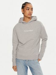 Calvin Klein Bluza Hero Logo K20K205449 Szary Relaxed Fit. Szare bluzy damskie Calvin Klein, xl, bez wzorów, z bawełny, bez ramiączek, bez kaptura. Za 279.99 zł.