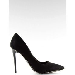 Eleganckie szpilki damskie czarne NF-23P Black. Czarne szpilki damskie ButyModne, bez wzorów, z materiału, bez obcasa, na szpilce, bez zapięcia. W wyprzedaży za 117.74 zł.
