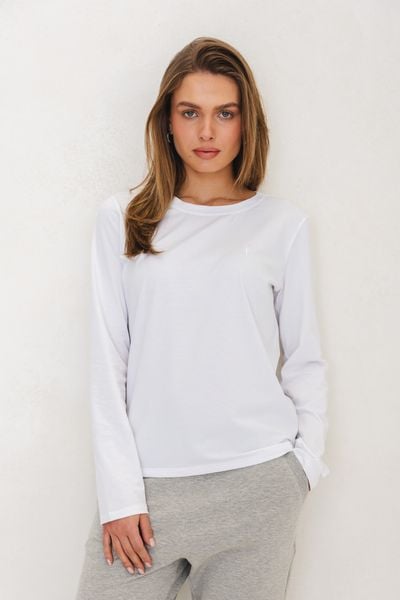 BLUZKA INGA BIAŁA Z HAFTEM S - Flawless. Białe bluzki damskie Flawless, s, bez wzorów, z bawełny, biznesowe, bez kołnierzyka, bez ramiączek. Za 227.00 zł.