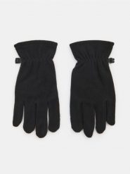 Rękawiczki polarowe z funkcją dotykową - czarny. Czarne rękawiczki męskie Sinsay, bez wzorów, z polaru. Za 15.99 zł.