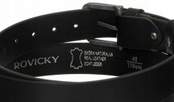 Pasek skórzany Rovicky [DH] R-PS-01 czarny. Czarne paski męskie ROVICKY, ze skóry, klasyczne. Za 34.00 zł.