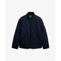 Kurtka puchowa Superdry Estate Liner. Niebieskie kurtki męskie Superdry, m, bez wzorów, z puchu, eleganckie, bez kaptura. Za 443.05 zł.