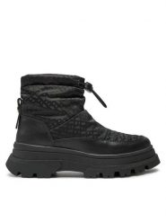Boss Botki Foster Bootie CBBNY 50523505 Czarny. Czarne botki damskie Boss, bez wzorów, z materiału, bez obcasa, na płaskiej podeszwie, bez zapięcia. Za 559.99 zł.