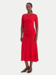 Tommy Hilfiger Sukienka koktajlowa Festive WW0WW47872 Czerwony Slim Fit. Czerwone sukienki damskie Tommy Hilfiger, xl, bez wzorów, z wiskozy, wizytowe, bez kołnierzyka, bez ramiączek. Za 849.99 zł.