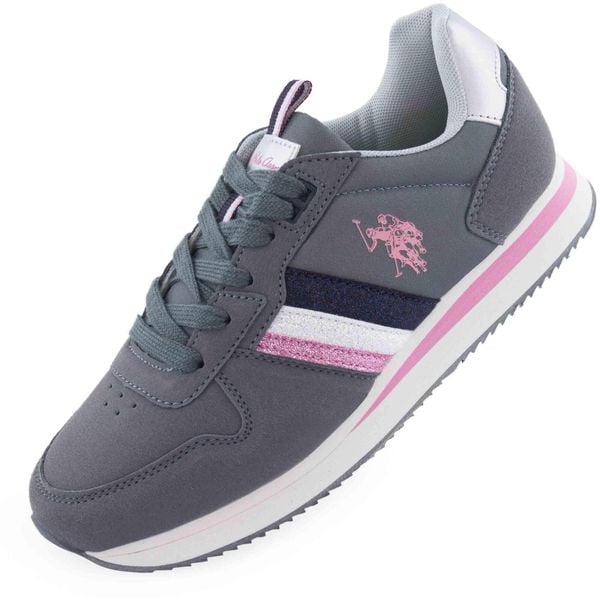 Stylowe i zrównoważone trampki U.S. Polo Assn. dla kobiet - Rozmiar 38. Szare trampki i tenisówki damskie U.S. Polo Assn., bez wzorów, bez zapięcia. Za 270.99 zł.