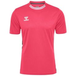 Koszulka Hummel Playful. Czerwone bluzki damskie Hummel, bez wzorów, sportowe, bez kołnierzyka, bez ramiączek. Za 137.00 zł.