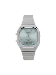 Casio Zegarek Vintage AQ-240E-2AEF Srebrny. Szare, analogowe zegarki damskie Casio, srebrne. Za 269.99 zł.