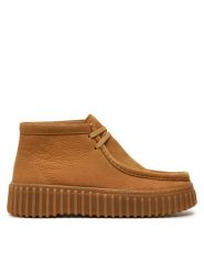 Clarks Botki Torhill Moss 26179359 Brązowy. Brązowe botki damskie Clarks, bez wzorów, z nubiku, bez obcasa, na płaskiej podeszwie, bez zapięcia. Za 599.99 zł.