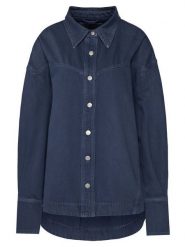 BOSS Koszula jeansowa 50552520 Szary Oversize. Szare koszule damskie Boss, xl, bez wzorów, z jeansu, bez kołnierzyka, bez ramiączek. Za 799.99 zł.
