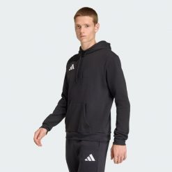 Bluza z kapturem Entrada26. Białe bluzy męskie Adidas, bez wzorów, z polaru, z kapturem, do piłki nożnej. Za 199.00 zł.
