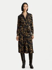 LAUREN RALPH LAUREN Sukienka koszulowa 200P13730001 Czarny A-Line Fit. Czarne sukienki damskie Lauren Ralph Lauren, bez wzorów, z syntetyku, bez kołnierzyka, bez ramiączek, koszulowe. Za 1,299.00 zł.