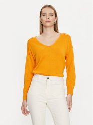 Morgan Sweter 241-MOLLI Pomarańczowy Regular Fit. Brązowe swetry nierozpinane damskie Morgan, m, bez wzorów, z bawełny, bez kołnierzyka, bez ramiączek. Za 229.99 zł.
