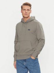 Calvin Klein Jeans Bluza Woven Label Hoodie J30J327113 Zielony Regular Fit. Zielone bluzy męskie Calvin Klein Jeans, m, bez wzorów, z bawełny, bez ramiączek, bez kaptura. Za 259.99 zł.