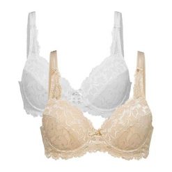 Cellbes Biustonosz z fiszbinami Maria 2 Pack beżowy biały female beżowy/biały 75B. Białe bielizna sportowa damska Cellbes, s, bez wzorów, z koronki. Za 159.00 zł.