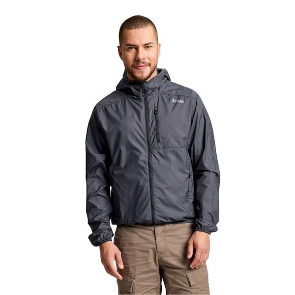 Kurtka Slam Act Packlite Dorosłych. Szare kurtki sportowe męskie SLAM, m, bez wzorów, z materiału, z kapturem, do biegania. Za 593.99 zł.