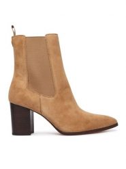 LAUREN RALPH LAUREN Botki Rlyn Bte Hl Bo Bte 802P18308001 Beżowy. Brązowe botki damskie Lauren Ralph Lauren, bez wzorów, ze skóry, bez obcasa, na słupku, bez zapięcia. Za 1,199.00 zł.