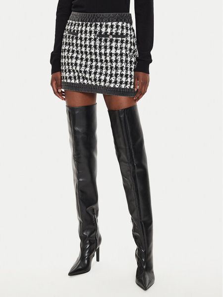 Liu Jo Spódnica mini UF4159 D4956 Czarny Regular Fit. Czarne spódnice damskie Liu Jo, bez wzorów, z bawełny, mini. Za 459.99 zł.