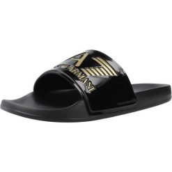 Sandały EMPORIO ARMANI SCARPE BEACHWEAR Czarny. Czarne sandały męskie EA7, bez wzorów, z materiału, bez zapięcia. Za 171.99 zł.