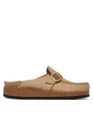 Birkenstock Klapki Buckley 1030443 Beżowy. Brązowe klapki damskie Birkenstock, bez wzorów, ze skóry, bez obcasa, bez zapięcia. Za 679.99 zł.