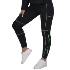 Legginsy Sportowe Damskie Nike. Czarne legginsy damskie Nike, bez wzorów, bez zapięcia, na fitness i siłownię. Za 142.60 zł.