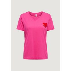 Koszulka crop top Kobieta ONLY Onlvica S/S Fold Up Velvet Top Box Ccjrs. Czerwone topy damskie ONLY, s, bez wzorów, z bawełny, bez kołnierzyka, bez ramiączek. Za 132.80 zł.