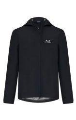Motocyklowa kurtka przeciwdeszczowa Oakley Elements Shell 2.0. Czarne kurtki męskie Oakley, l, bez wzorów, z elastanu, bez kaptura. Za 399.99 zł.