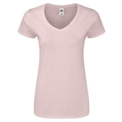 Koszulka Damska Z Dekoltem W Kształcie Litery V. Czerwone bluzki damskie fruit of the loom, m, bez wzorów, sportowe, bez kołnierzyka, bez ramiączek. Za 33.99 zł.