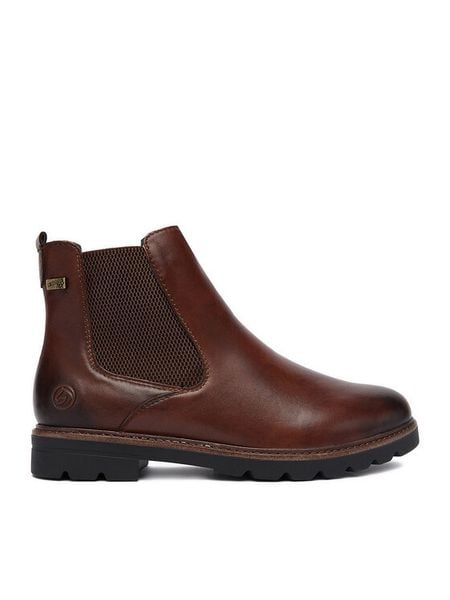 Remonte Botki CEO-D2Q70-22 Brązowy. Brązowe botki damskie Remonte, bez wzorów, ze skóry, bez obcasa, na płaskiej podeszwie, bez zapięcia. Za 339.99 zł.