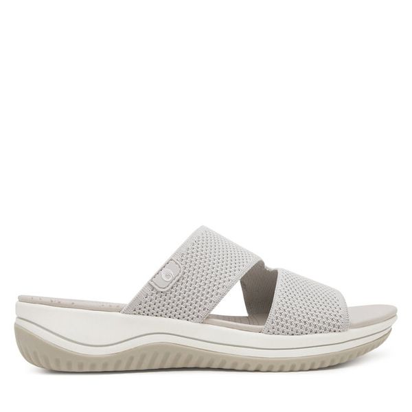 Klapki Jana. Szare klapki damskie Jana, bez wzorów, bez obcasa, bez zapięcia. Za 199.99 zł.