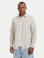 Tommy Jeans Koszula DM0DM22755 Beżowy jasny Regular Fit. Brązowe koszule męskie Tommy Jeans, m, bez wzorów, z bawełny, bez kołnierzyka, bez ramiączek. Za 409.99 zł.