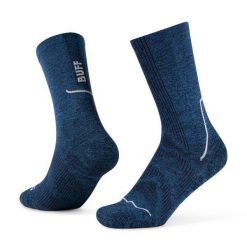 Skarpety BUFF Dryflx Crew. Niebieskie skarpety męskie Buff, bez wzorów, z elastanu. Za 129.99 zł.