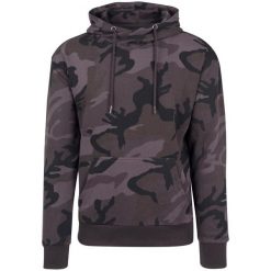 Bluza z kapturem Urban Classics Camo. Czarne bluzy męskie Urban Classics, m, bez wzorów, bez ramiączek, z kapturem. Za 237.00 zł.
