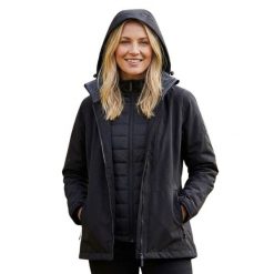Kurtka trekkingowa damska Regatta Shirgley Ash 3w1z membraną 10K. Czarne kurtki sportowe damskie Regatta, bez wzorów, z poliesteru, bez ramiączek, bez kaptura, trekkingowe. Za 469.70 zł.