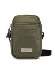 Calvin Klein Saszetka Sleek Slim Reporter LV04D3233G Zielony. Zielone saszetki i nerki męskie Calvin Klein, bez wzorów, z materiału. Za 289.99 zł.