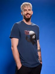 4F T-shirt regular z nadrukiem siatkarskim męski - granatowy 3XL. Niebieskie koszulki sportowe męskie 4F, l, bez wzorów, z bawełny, bez ramiączek, do siatkówki. Za 69.99 zł.