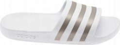 Adidas Klapki męskie Adilette Aqua białe r. 47 1/3 (EF1730). Białe klapki męskie Adidas, bez wzorów, bez zapięcia. Za 94.76 zł.