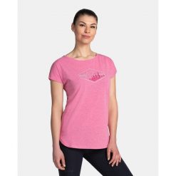 Damski bawełniany t-shirt Kilpi NELLIM-W. Czerwone t-shirty damskie Kilpi, xs, bez wzorów, z bawełny, sportowe, bez kołnierzyka, bez ramiączek. Za 75.03 zł.