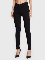 Guess Jeansy 1981 W2YA46 D4PZ1 Czarny Skinny Fit. Czarne jeansy damskie Guess, z aplikacjami, z bawełny. Za 239.99 zł.