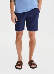 PAKO LORENTE - Lniane szorty męskie w kolorze granatowym. Szorty męskie Pako Lorente, bez wzorów, ze lnu. Za 249.99 zł.