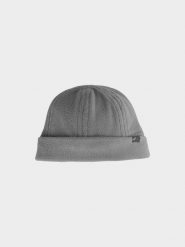 4F Czapka z mikropolaru uniseks - szara L/XL. Szare czapki męskie 4F, na zimę, bez wzorów, z włókna. W wyprzedaży za 14.99 zł.